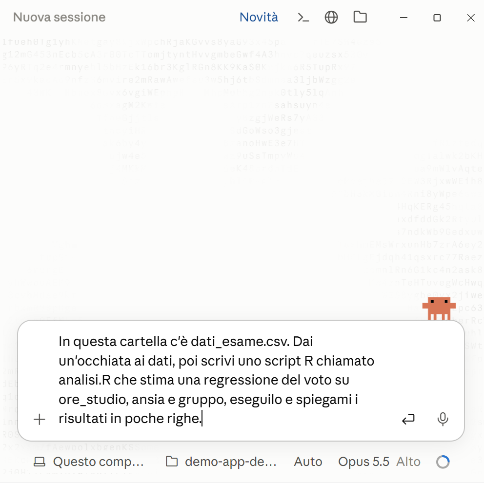 richiesta nell'app Claude