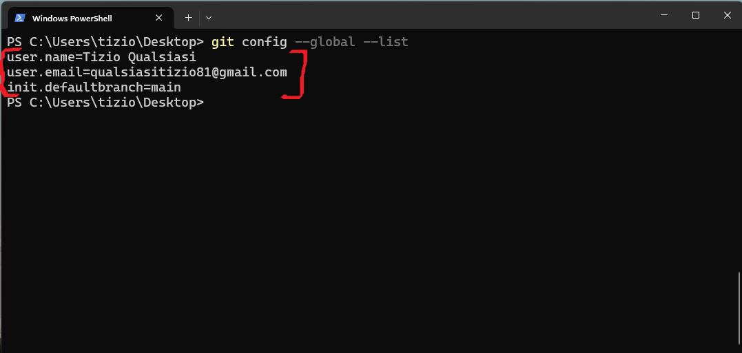 verifica powershell git