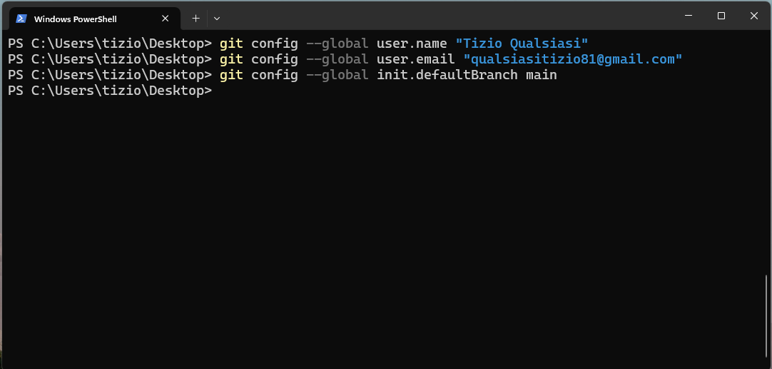 powershell git