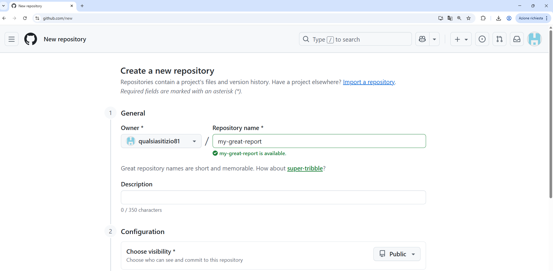 name repo github